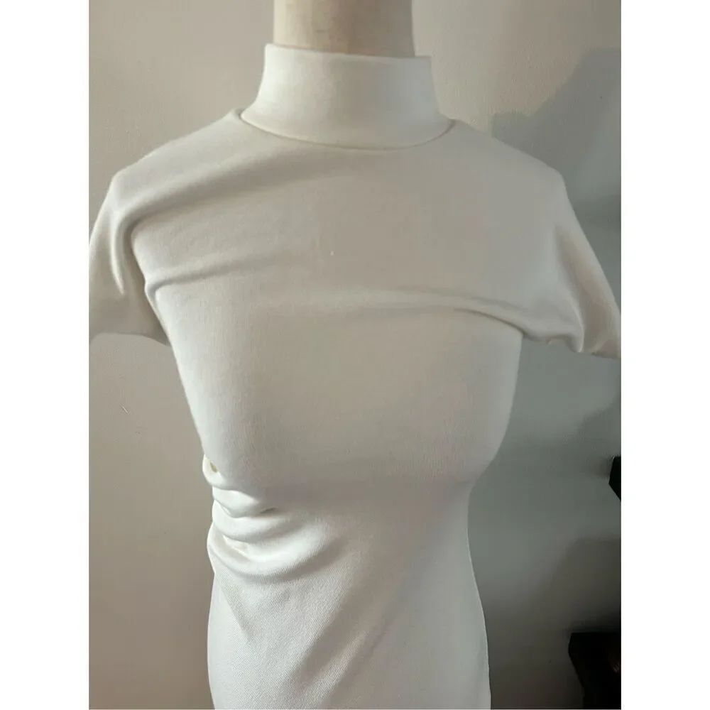 Zara white short sleeve tight dress size small - Picture 2 of 9